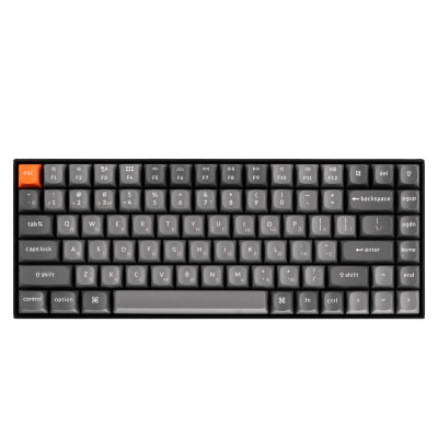 Keychron Клавіатура механічна K2 Max 84Key, K Super Banana, WL/BT/USB-A, QMK, EN/UKR, White Led, чорний