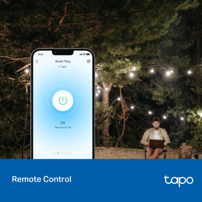 TP-Link Розумна розетка компактна Tapo P410M N300 BT 16A, Зовнішня, IP54