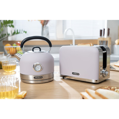 ARDESTO Тостер T-F500L, 800Вт, метал, 2 слоти, ліловий+сріблястий