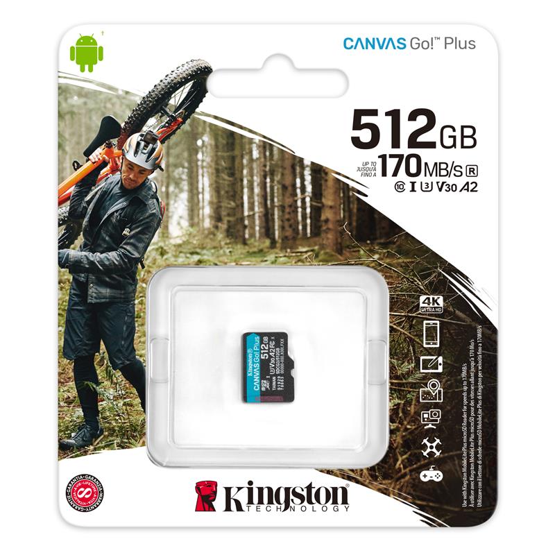 Kingston Canvas Go! Plus microSD[SDCG3/512GBSP]