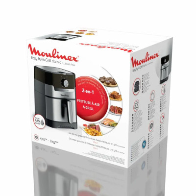 Moulinex Мультипіч EasyFry&Grill, 1550Вт, чаша-4.2л, механічне керув., пластик, сірий