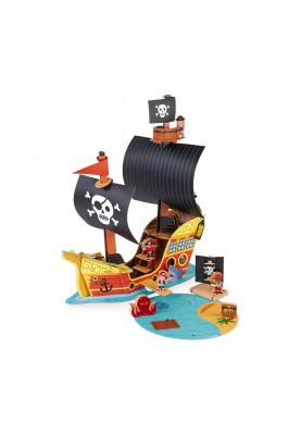 Janod Ігровий набір - Корабель піратів 3D