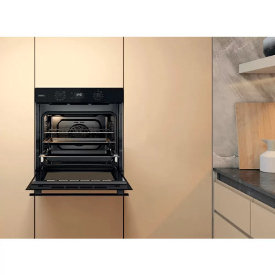 Whirlpool Духовий шафа електричний, 71л, A+, дисплей, конвекція, телескопічні напрямні, пара, чорний