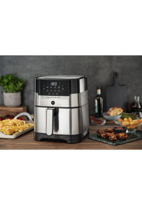 Tefal Мультипіч OBH Nordica EasyFry&Grill, 1550Вт, чаша-4.2л, сенсорне управління, від 40°C до 200°C, пластик, чорно-сірий