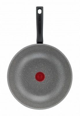 Tefal Сковорода Вок Cook Natural, 28см, алюміній, бакеліт, сірий