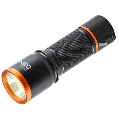 Neo Tools Ліхтар ручний, 200 люмен, 3 Вт, LED COB, алюмінієвий, 3xAA, IP20