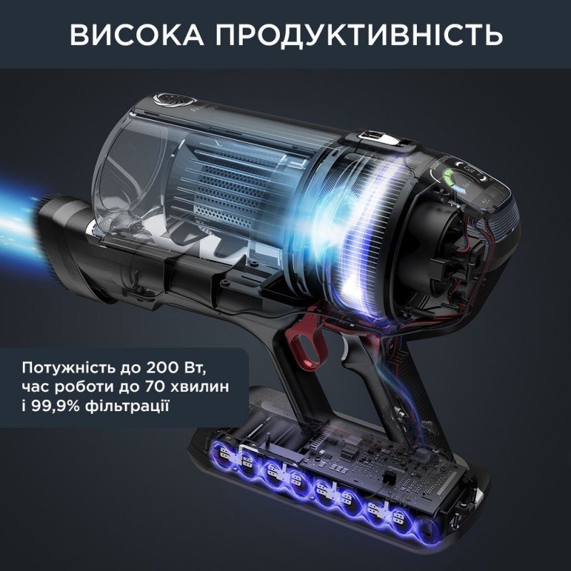 Rowenta Пилосос безпровідний X-Force Flex 14.60 Auto Animal, чорно-сірий