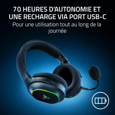 Razer Гарнітура ігрова Barracuda X Chroma, BT/WL, RGB, чорний