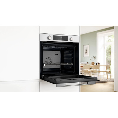 Bosch Духовий шафа Bosch електричний, 76л, A, дисплей, конвекція, телескопічні направляючі, білий