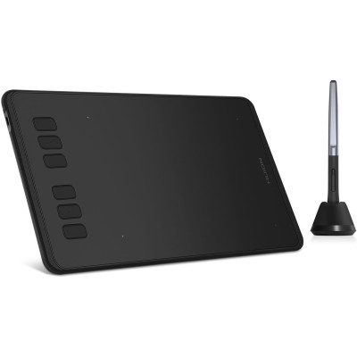Huion Графічний планшет 6.3"x3.9" H640P, microUSB, чорний