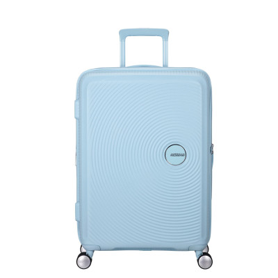 American Tourister Валіза American Tourister, Soundbox, поліпропілен, середня, 67см, 71.5/81л, TSA, 4 колеса, EXP, пастельно-блакитний