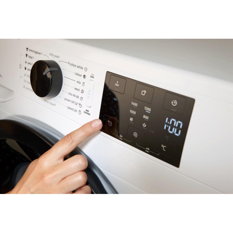 Gorenje Пральна машина фронтальна, 8кг, 1400, A+++, 55см, дисплей, пара, інвертор, білий