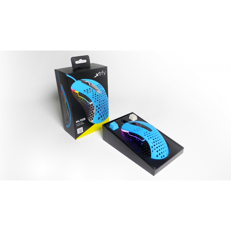 Cherry Xtrfy Миша ігрова M4 RGB USB Miami Blue