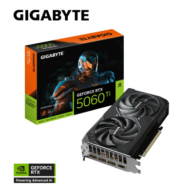 Gigabyte Відеокарта GeForce RTX 5060 Ti 16GB GDDR7 WINDFORCE OC MAX