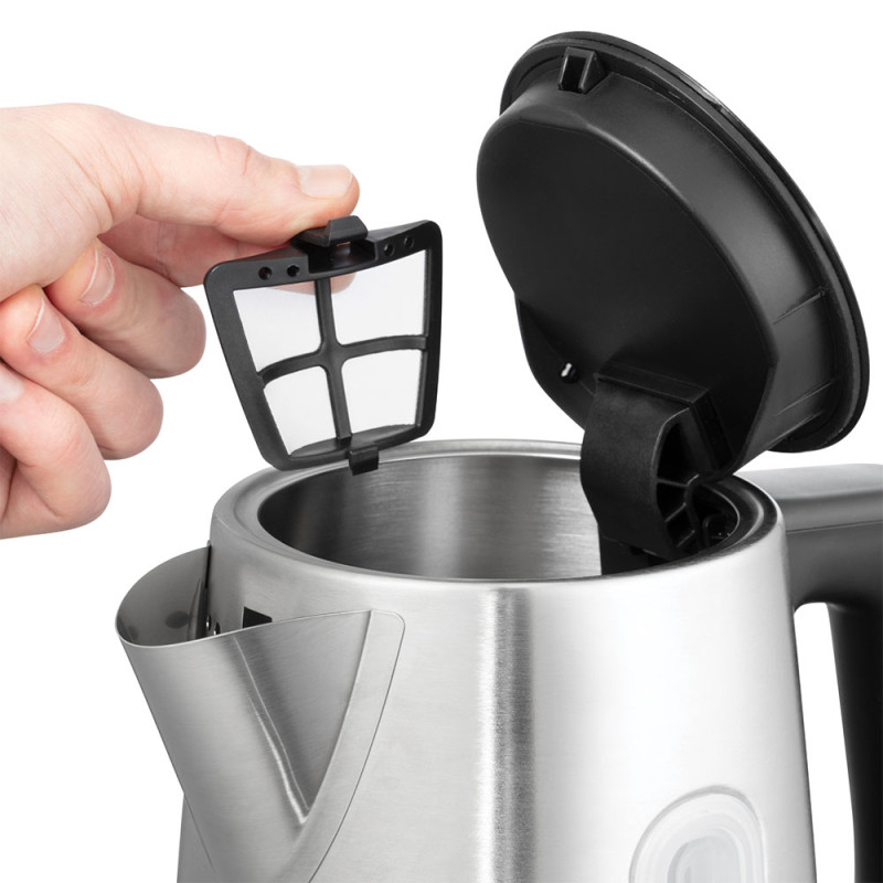 Russell Hobbs Електрочайник Heaton, 1.7л, нержавіюча сталь, сріблясто-чорний