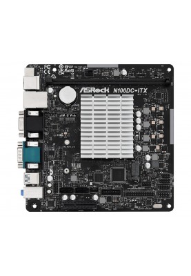 ASRock Материнська плата N100DC-ITX Intel Quad core N100 (up to 3.4GHz) 1xDDR4 M.2 HDMI mITX