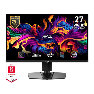 MSI Монітор MSI 26.5` MAG 271QPX-QD-E2 2xHDMI, DP, USB-C, Audio, OLED, 2560x1440, 360Hz, 0.03ms, DCI-P3 99%, AdaptiveSync, HAS, HDR400