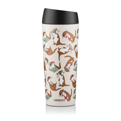 ARDESTO Термокухоль Coffee Time Otter 450мл, нержавіюча сталь, бежевий ARDESTO Термокухоль Coffee Time Otter 450мл, нержавіюча сталь, бежевий