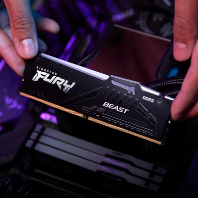 Kingston Пам'ять ПК DDR5 128GB KIT (64GBx2) 5600 FURY Beast RGB