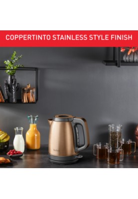 Tefal Електрочайник Coppertinto 1.7л, Strix, нержавіюча сталь, бронзовий