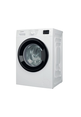 Indesit Пральна машина фронтальна, 6кг, 1200, A+++, 44.6см, дисплей, пара, інвертор, люк чорний, білий