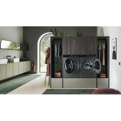 Haier Сушильна машина тепловий насос, 9кг, A+++, 59,5см, дисплей, пара, cріблястий