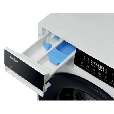 Haier Пральна машина Haier фронтальна, 10кг, 1400, A, 52см, дисплей, пара, інвертор, люк чорний, білий Haier Пральна машина Haier фронтальна, 10кг, 1400, A, 52см, дисплей, пара, інвертор, люк чорний, білий