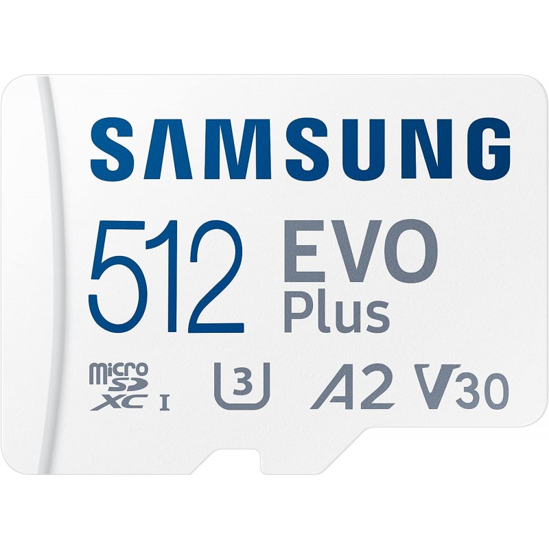 Samsung Карта пам'яті microSDXC 512GB C10 UHS-I R100MB/s Evo Plus + SD