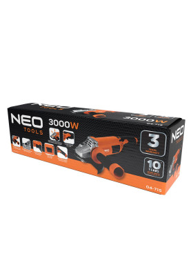 Neo Tools Шліфмашина кутова 230мм 3000Вт 6600об·хв 5.6кг