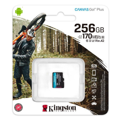 Kingston Карта пам'яті microSD 256GB C10 UHS-I U3 A2 R170/W90MB/s