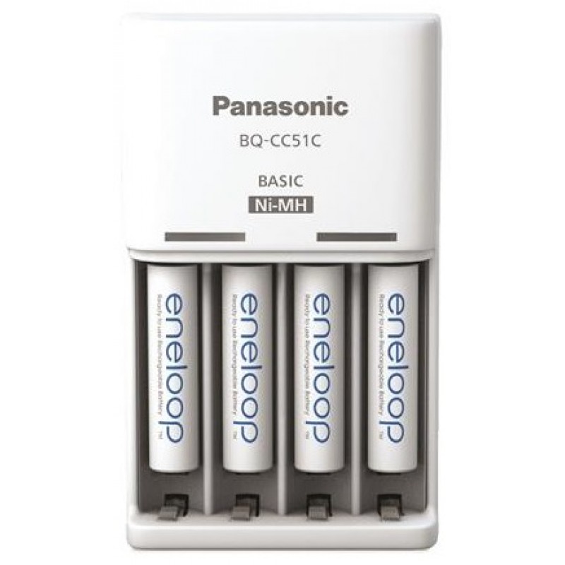 Panasonic Зарядний пристрій Basic Charger New + Eneloop 4AAA 800 mAh NI-MH