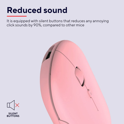 Trust Миша Puck Rechargeable Ultra-Thin BT WL Silent Pink Trust Миша Puck Rechargeable Ultra-Thin BT WL Silent Pink