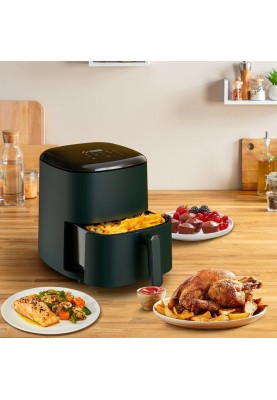 Tefal Мультипіч Easy Fry Max, 1500Вт, чаша-5л, сенсорне керув., 10 програм, пластик, темно-зелений