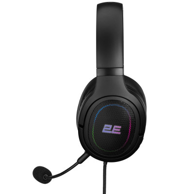 2E Gaming Гарнітура ігрова HG330, mini-jack/dual 3.5mm, RGB, 2м, чорний