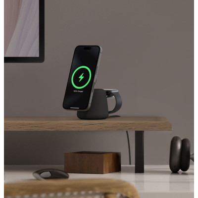 Belkin Зарядне бездротовий пристрій 2в1 MagSafe iPhone/Watch/AirPods, Charcoal Mass