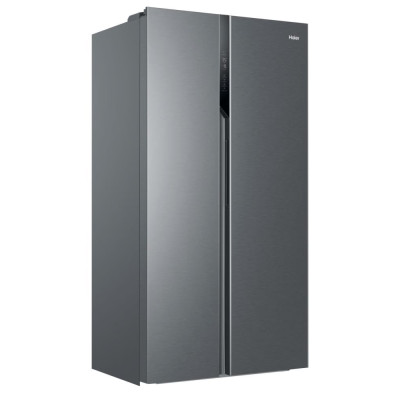 Haier Холодильник SBS, 177.5x90.8х64.7, холод.відд.-337л, мороз.відд.-177л, 2дв., А++, NF, інв., дисплей, сріблястий