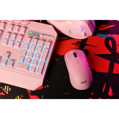 2E Gaming Миша MG355 WL, RGB, USB-A/WL, розовий