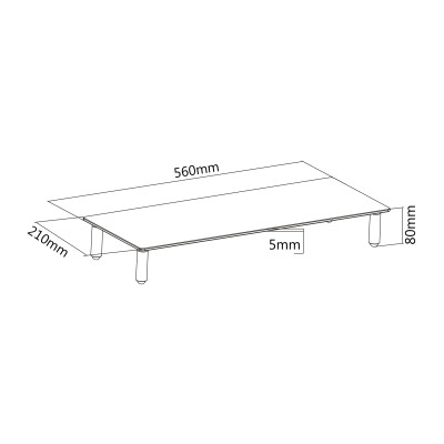 Digitus Підставка для монитора DIGITUS Universal glass monitor riser, до 20кг