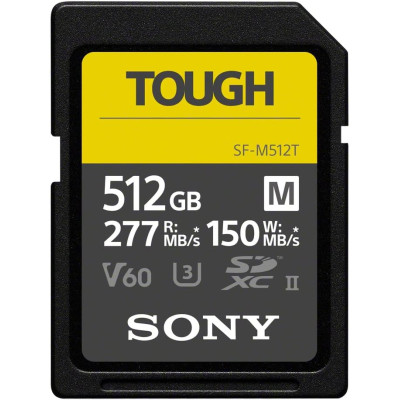 Sony Карта пам'яті Sony SDXC 512GB C10 UHS-II U3 V60 R277/W150MB/s Tough