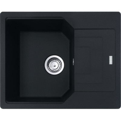 Franke Мийка кухонная Urban, фраграніт, прямокутник, з крилом, 620х500х220мм, чаша - 1, врізна, оборотна, UBG 611-62, чорний матовий