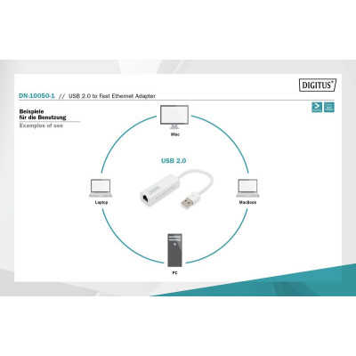 Digitus Адаптер USB 2.0 - 10/100 Mbps Ethernet