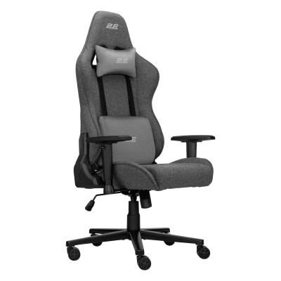 2E Gaming Крісло 2E GAMING BUSHIDO Lite, тканина, 2D-Armrests, сірий темний