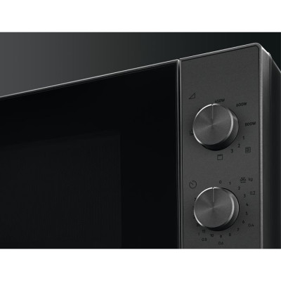 Electrolux Мікрохвильова піч 20л, мех. керування, 800Вт, гриль, титан