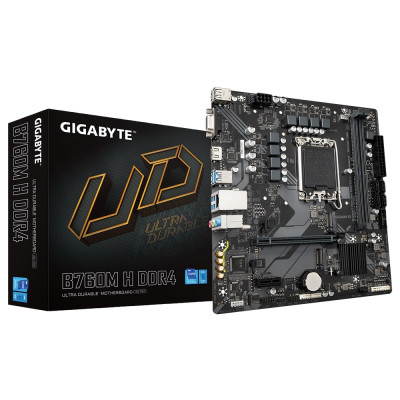 Gigabyte Материнська плата B760M H DDR4 s1700 B760M 2xDDR4 M.2 HDMI mATX