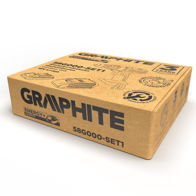 Graphite Шурупокрут-дриль акумуляторний Energy+ 18В 1х2А·год 44Нм 0-350·0-1250об·хв ЗП 1.2кг