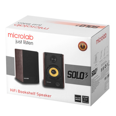 Microlab Акустична система SOLO 3 2.0, 40w, mini-jack/bluetooth, коричневий Microlab Акустична система SOLO 3 2.0, 40w, mini-jack/bluetooth, коричневий