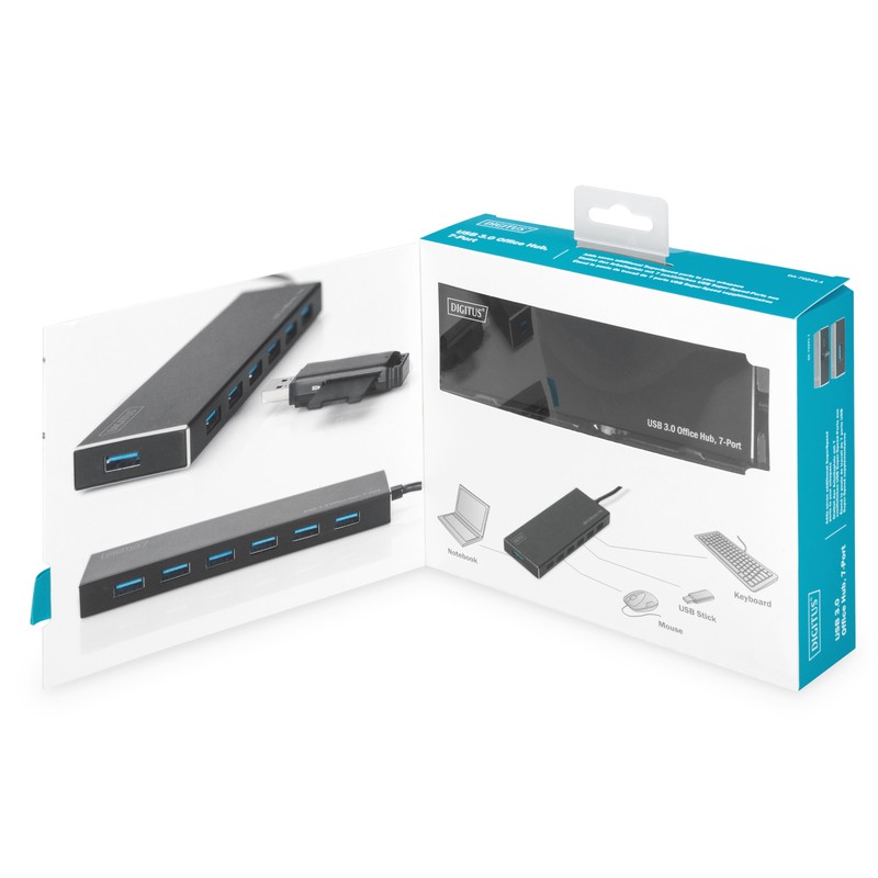 Digitus Концентратор USB 3.0 Hub, 7 Port