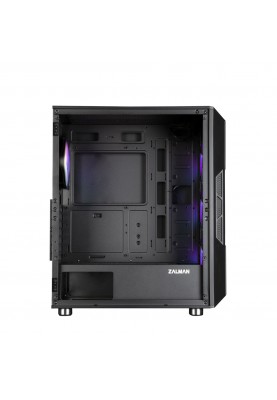 Zalman Корпус I3 NEO BLACK, без БЖ, 1xUSB3.0, 2xUSB2.0, 4x120mm RGB fans, TG Side Panel, ATX, Black