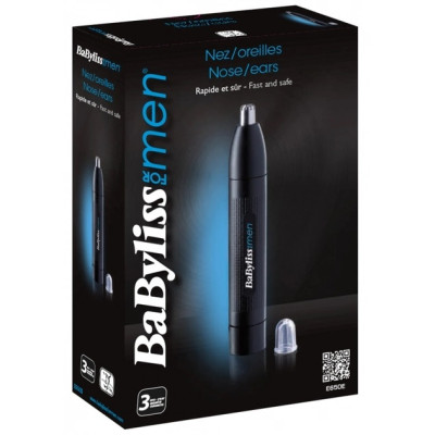 BaByliss Тримір для стрижки волосся в носі та вухах, 1 насадка, чорний