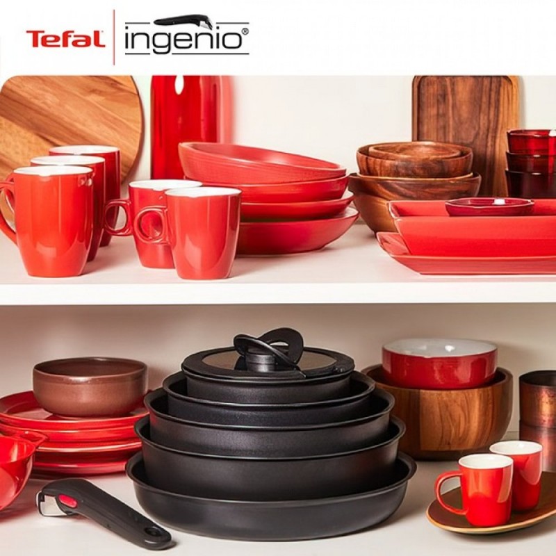 Tefal Набір посуду Ingenio Daily Chef 8 предметів, алюміній, кришка, змінна ручка